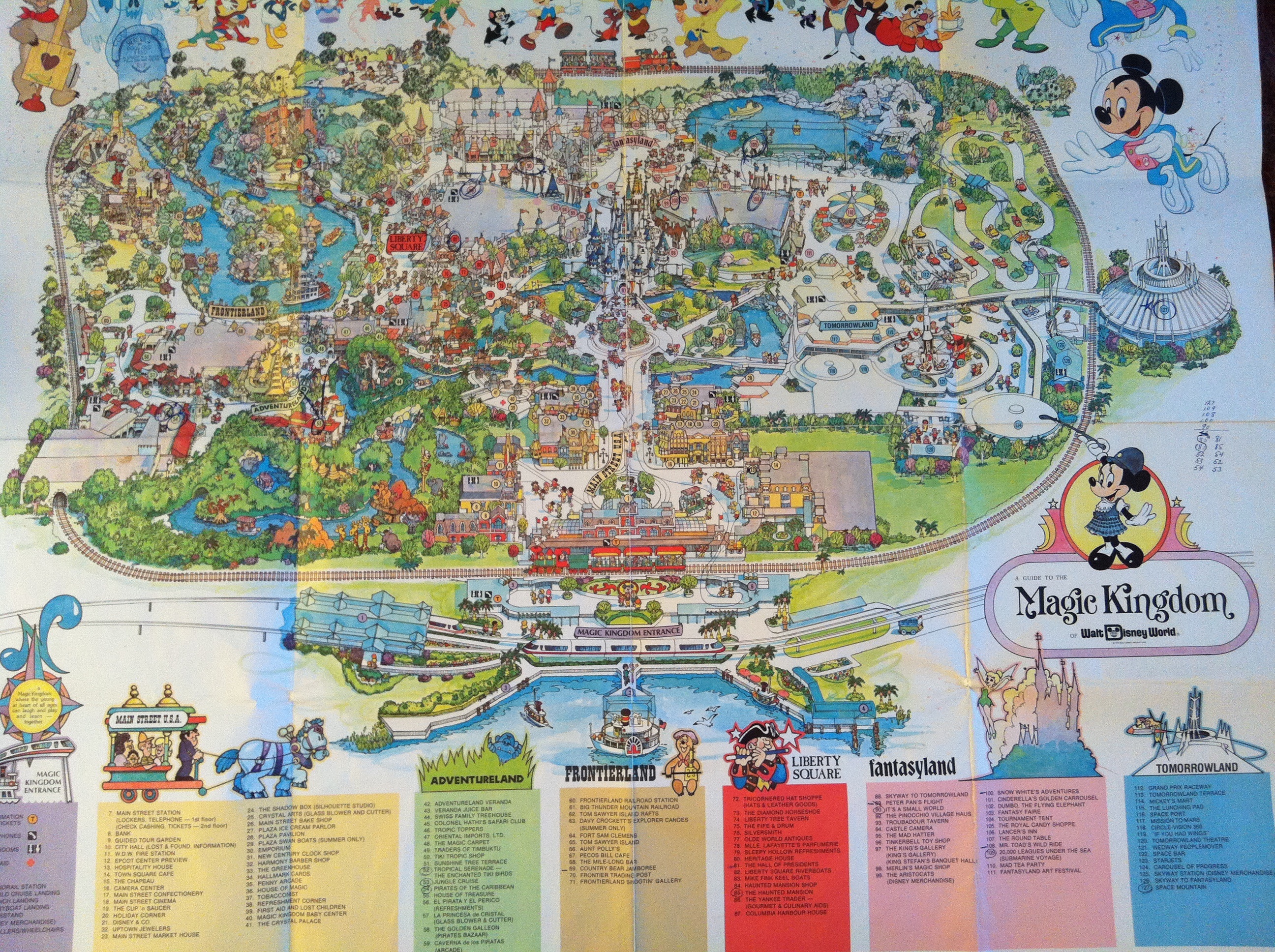 My Favorite Map Of All Time 1976 Walt Disneyworld Park